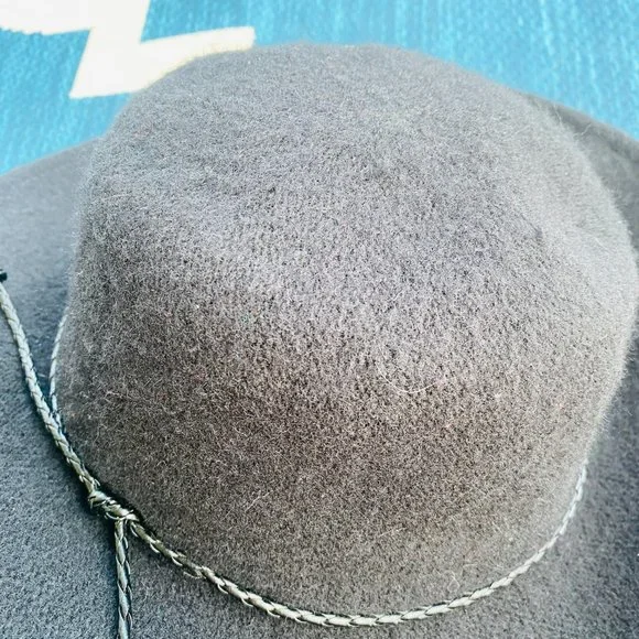 Four Buttons by San Diego Hat Co Black Floppy Wide Brim Wool Sun Hat Foldable - Picture 9 of 12